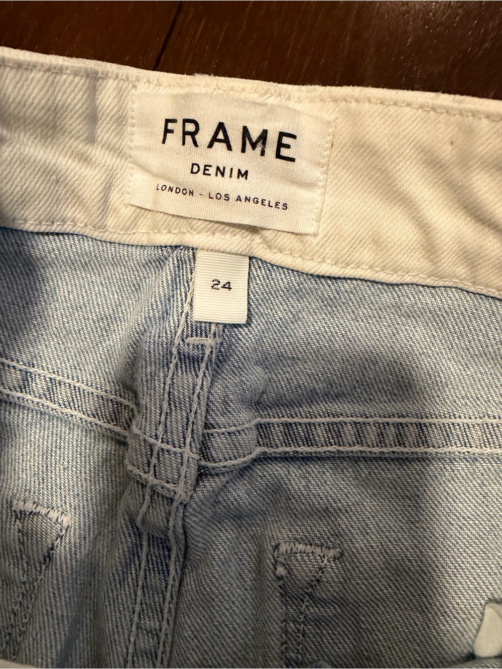 Frame Denim Le Crop Mini Boot jeans 24 denim tuxedo stripe - Picture 7 of 8